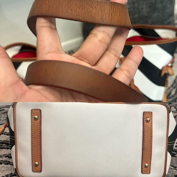 2 DOONEY & BOURKE Chevron Black and White Tote & small bag - Picture 11 of 16